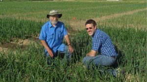 Farm Festival Program pic of two men in onion field