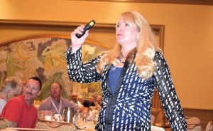 Michele Payn, author of three books, talks to National Onion Association members at the NOA Winter Convention in 2018.