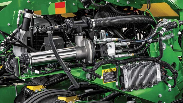 ExactRate is a factory-installed Deere option that precisely monitors and controls liquid fertilizer application during planting.