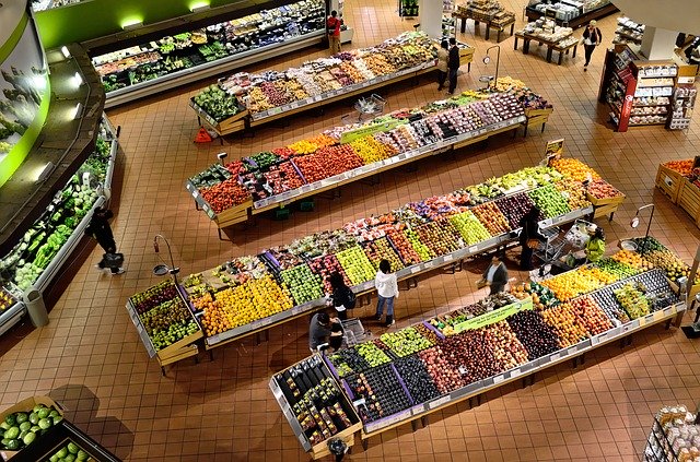 Supermarket pic taken from above