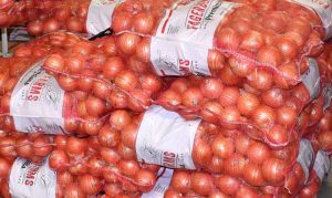 stacked onion bags